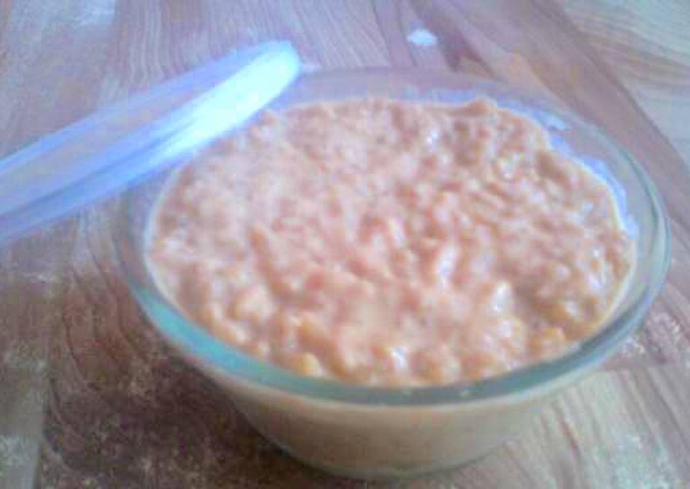 Arroz con leche y algarrobina