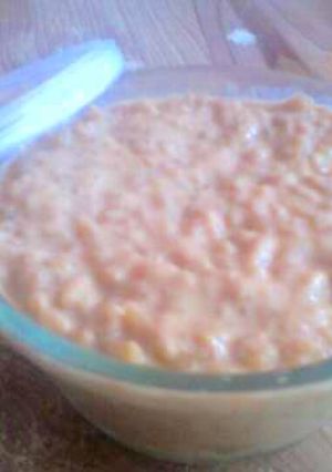 Una foto de Arroz con leche y algarrobina