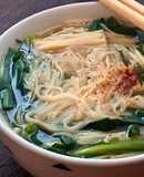 🌱 Mì Chũ Nấu Hẹ & Nấm Kim Châm (Vegan)