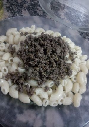 Una foto de Fideos con carne picada
