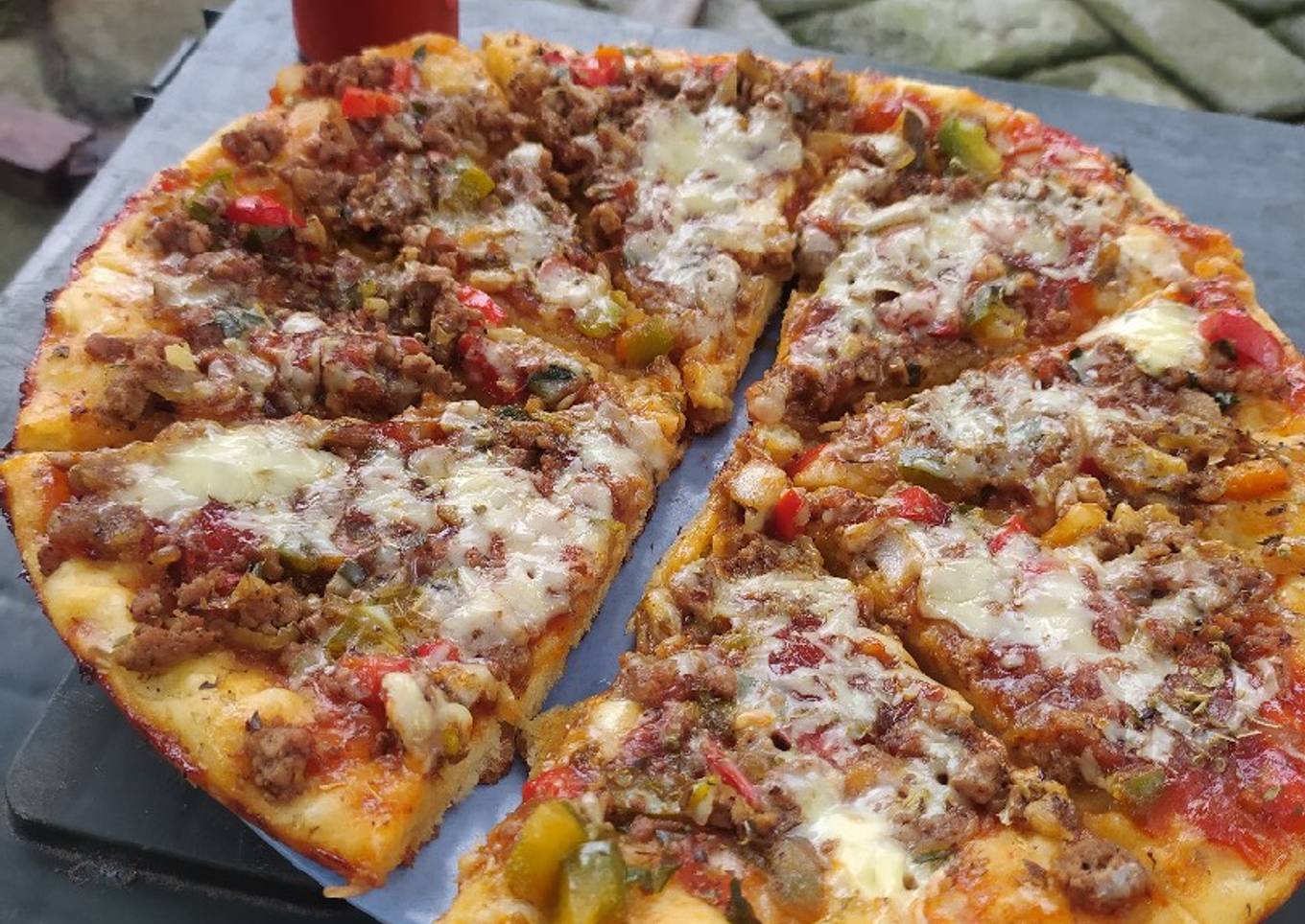 Pizza Teflon Crunchy Daging Sapi