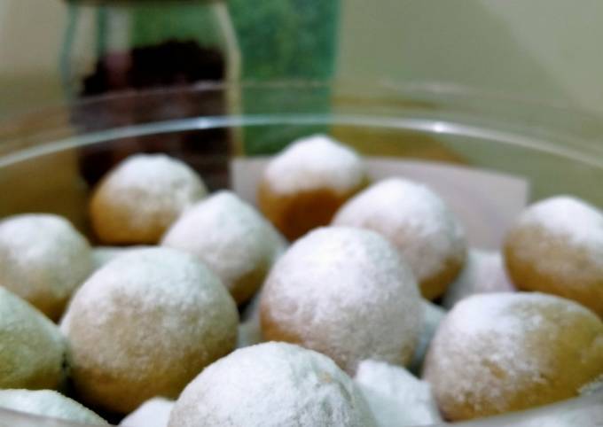 Resep Kue Putri Salju Greentea, Enak Banget