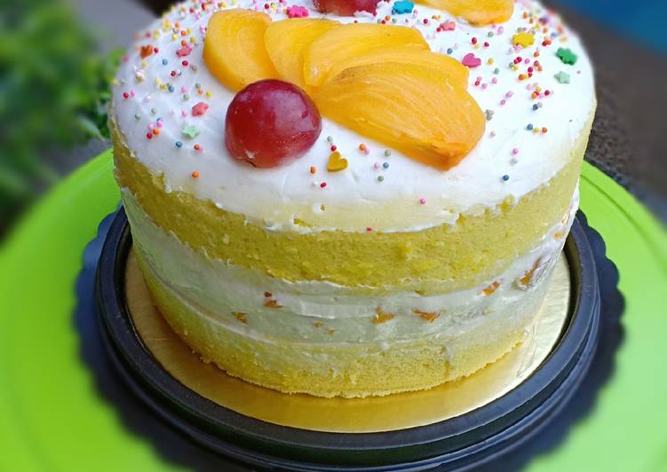 Steam Fruit Cake Putih Telur
