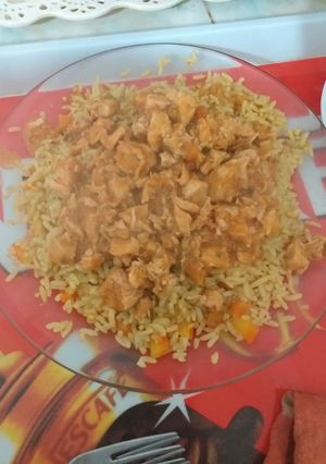 صورة لوصفة رز في الفرن مرفق بالدجاج