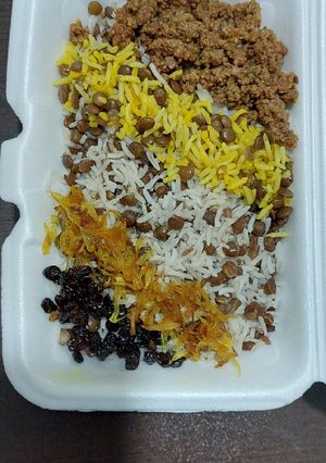 عکسی از دستور عدس پلو نذری
