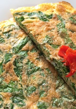 Foto resep Super Easy Telur Dadar Bayam