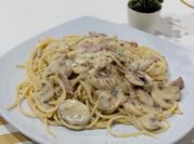 Gambar saus spaghetti carbonara
