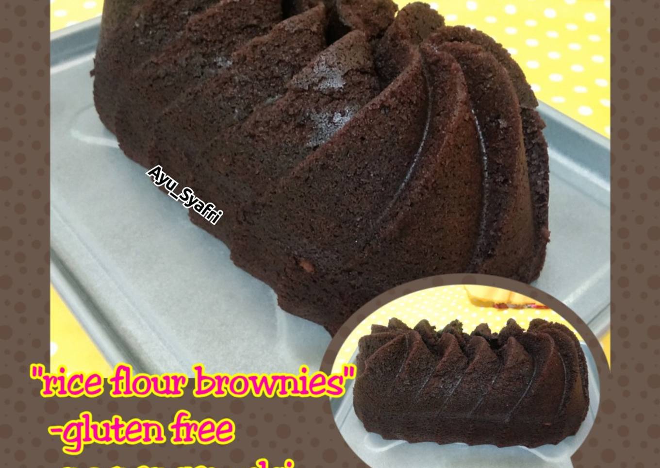 Rice Flour Brownies (gluten free)