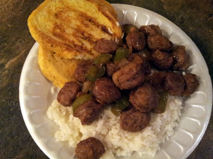 Recipe Lee's Italian Sausage on Rice the Delicious So Delicious