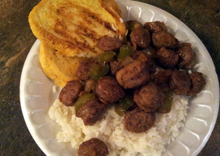 Lee's Italian Sausage on Rice