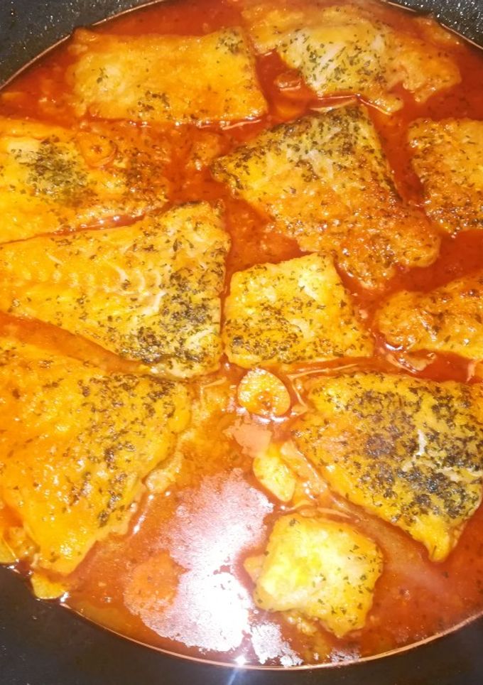 Una foto de Colas de bacalao a la llauna