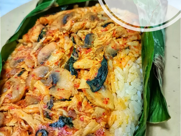 Resep 08. Nasi Bakar Ayam Jamur Pedas Wajib Dicoba