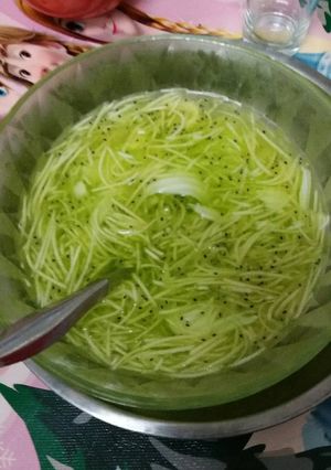 Foto resep Es serut melon selasih kelapa Kw
