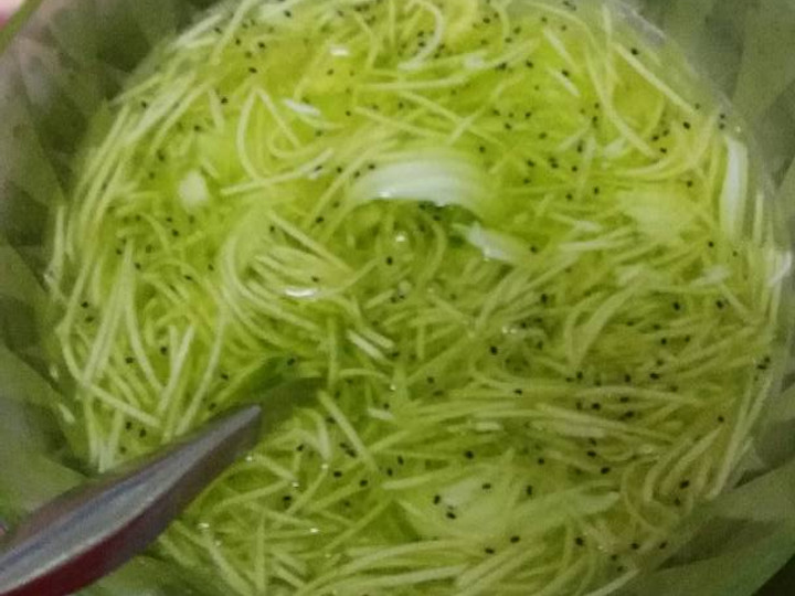 Anti Ribet, Memasak Es serut melon selasih kelapa Kw Istimewa