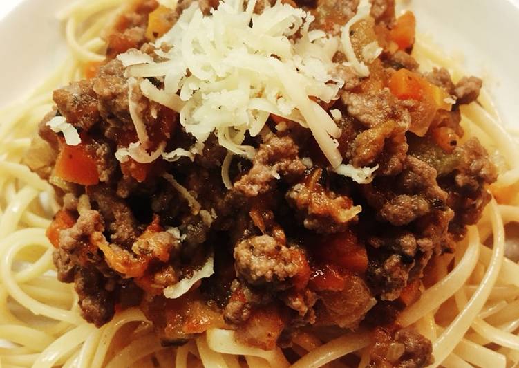 Resep Spagheti Bolognaise (saus homemade) yang Enak Banget