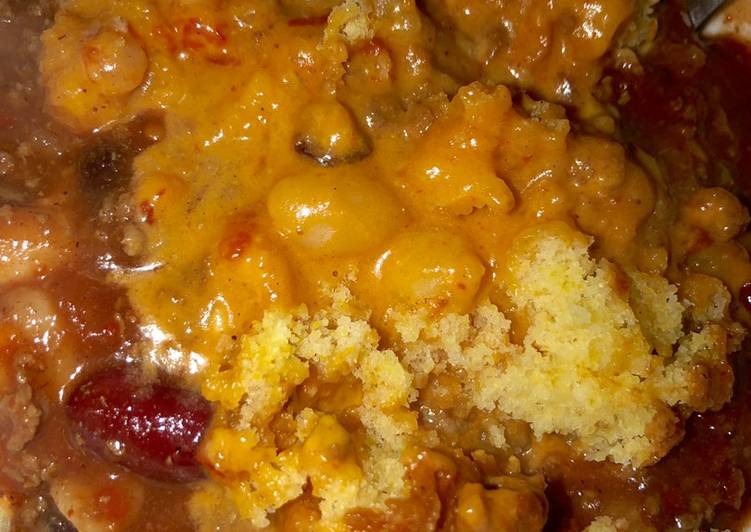 Step-by-Step Guide to Cook Super Quick Cheesy chili cornbread