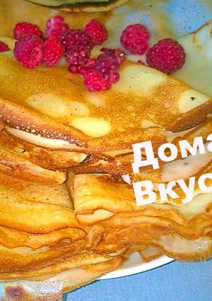 Фото Блины на молоке, рецепт блинов на скорую руку #школа.