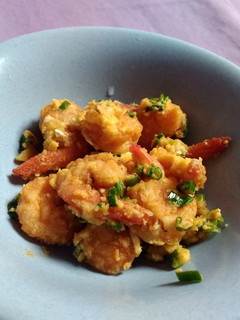 Foto resep Salted egg yolk prawns (Udang saus telur asin)