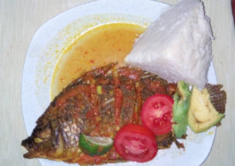 Tilapia fish with ugali