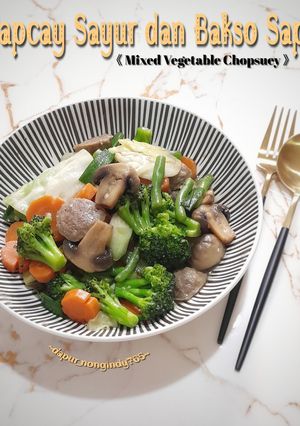 Foto resep Capcay Sayur & Bakso Sapi