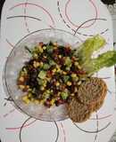 Ensalada fresca de frijol y elote