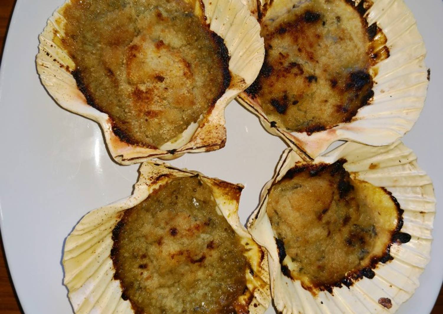 Vieiras rellenas gratinadas Receta de Lourdes