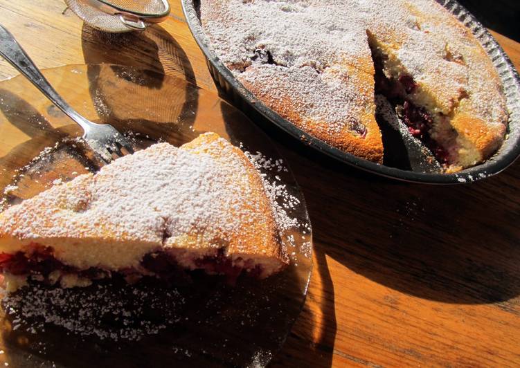 Meggyes clafoutis - francia tejpite