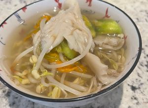 Una foto de Ramen vegetariano de setas