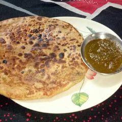 A picture of Shahi Paneer paratha.
