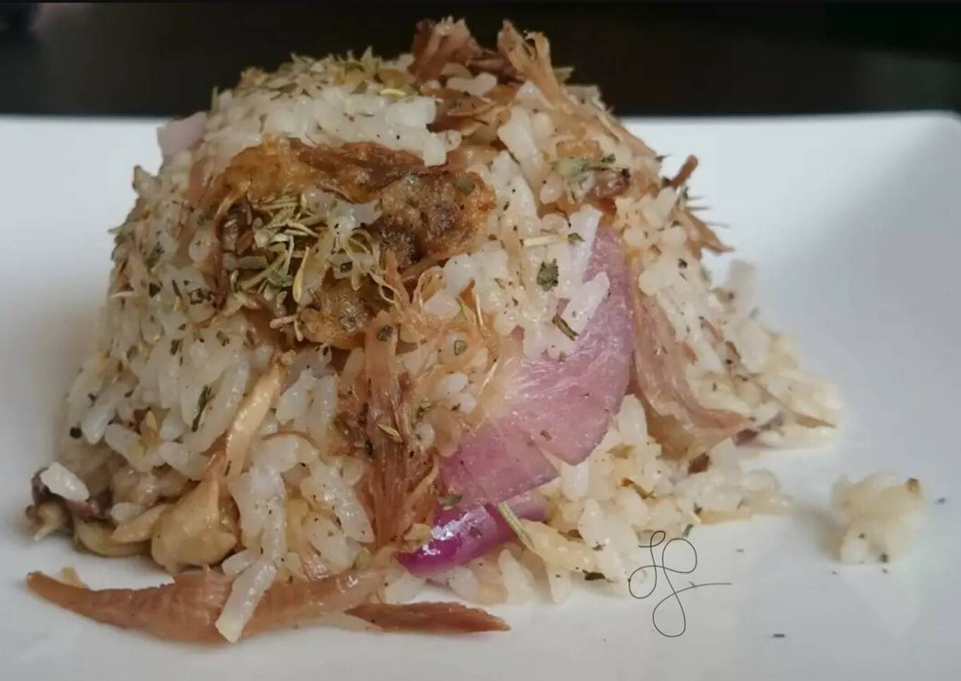 Roasted Lamb Shanks And Onion Fried Rice