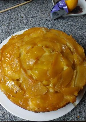 Una foto de 🍎 Torta de manzanas invertida 🍎