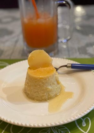 Una foto de Flan de leche condensada