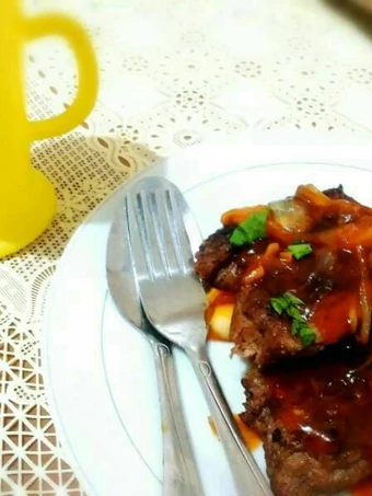 Langkah Mudah untuk Menyiapkan Resep Steak sapi saus barbeque yang Lezat Anti Ribet, Lezat Sekali