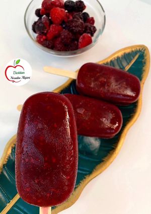 صورة لوصفة مثلجات التوت طبيعية و صحية 🍒🍓