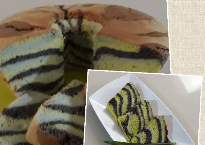 Zebra chiffon cake