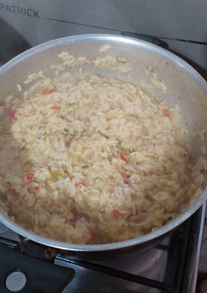 Una foto de Arroz con pimientos