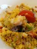 Tabulé con langostinos