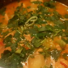 A picture of Pickle chicken and Potato curry (Aloo Gosht Salan)🙄.