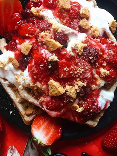 Una foto de Gofres cheesecake