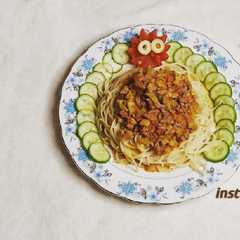 صوص بولونيز باللحمة المفرومة و المشروم 🍄😋💗-レシピのメイン写真