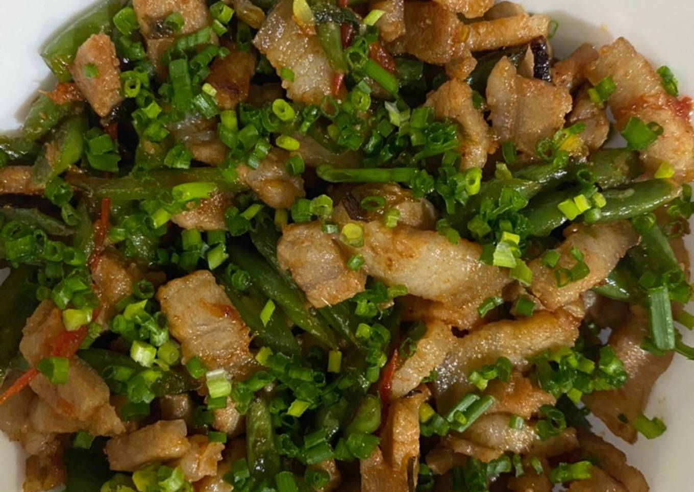 Pork Belly and Buncis