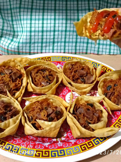Foto resep Mie Goreng Mangkok / Pangsit Mie Goreng