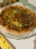 Quiche de espinafres e cogumelos (veg)