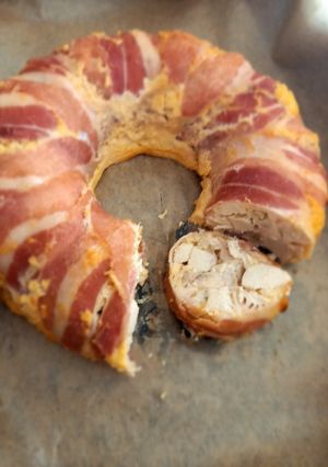 Csirketorta kuglóf formában recept fotója