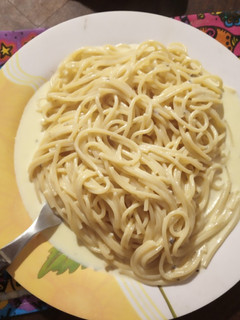 Una foto de Fideos con salsa roquefort
