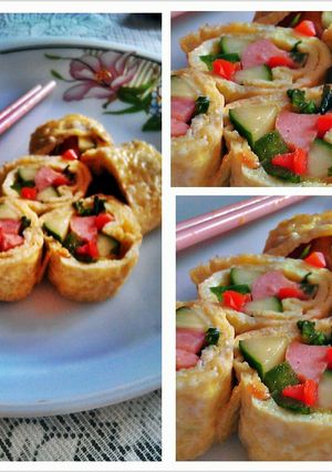 A picture of spicy roll omelette.