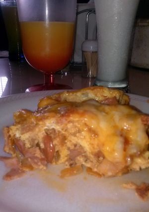 A picture of mexican casserole.