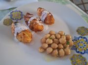 Una foto di patate maionese