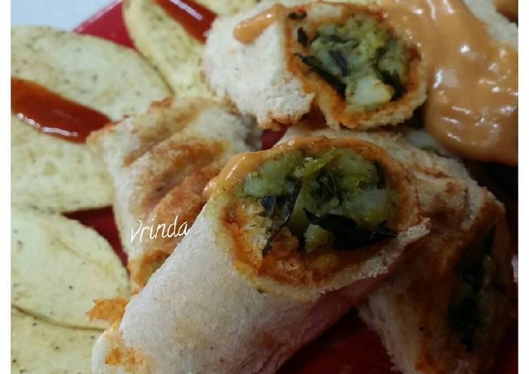 Easiest Way to Make Favorite Grilled Spinach &amp; Potato Cheesy Rolls