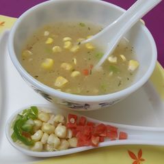 Sweet corn soup A picture of Sweet corn soup.